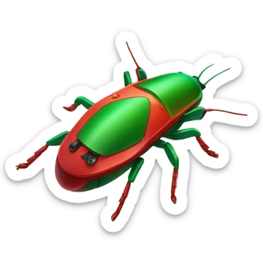 Cockroach drone, red green sticker