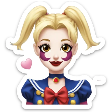 Sailor moon harley quinn  sticker