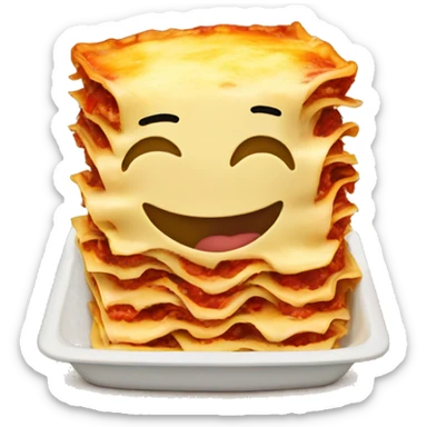 Lasagna smiling sticker