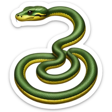 A photo-realistic digital illustration of a Green Anaconda, chest upward, with a broad, flat head, muscular body, and high-set eyes. Its olive-green body is covered with symmetrical, bold black oval spots, and its smooth, glossy scales highlight its large, powerful build. sticker
