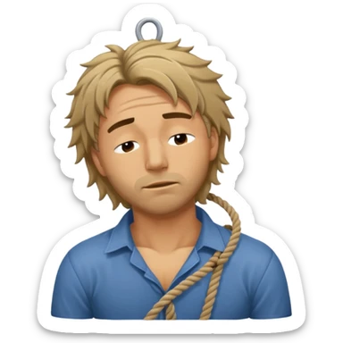 A man being hung like he was hung for murder  sticker