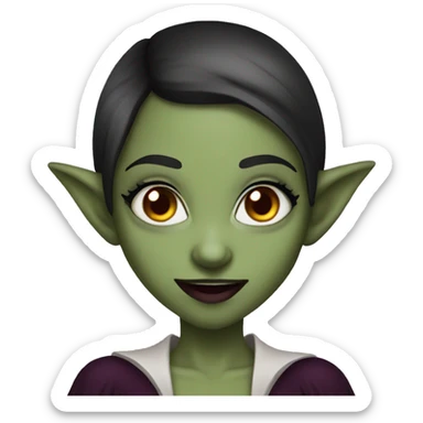 vampire elf woman sticker