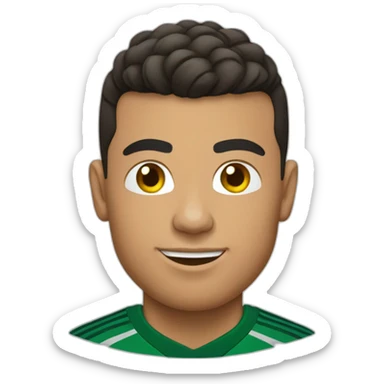 Ronaldo face with teeshirt portugal sticker