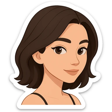 Create a slight sideways (three-quarters) view of the character with a neutral expression in the same style as the reference image. Maintain transparent background. sticker