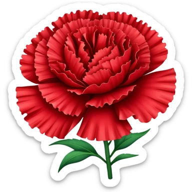 Red carnation sticker