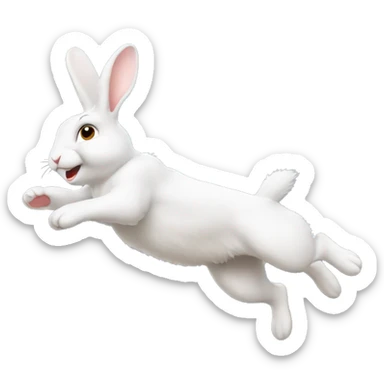 rabbit jumping sticker