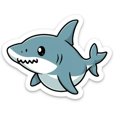 shark wearing a top hat sticker