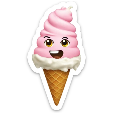 Ice spice eating ice cream sticker