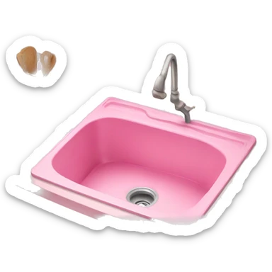 Pink kitchen sink sticker