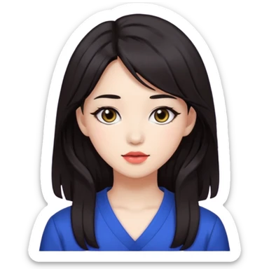 portrait of woman, Kpop style sticker