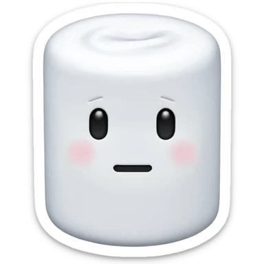 marshmallow with no face sticker