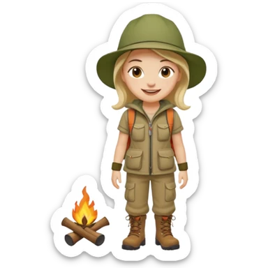 People who are going camping should wear a camping outfit sticker