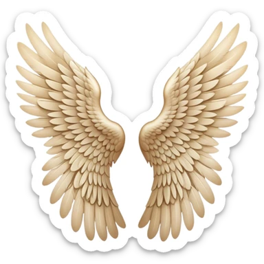 Angel wings beige  sticker