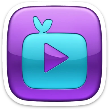 Purple and Cian Symbol youtube app sticker