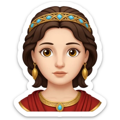 ancient roman woman brunette sticker