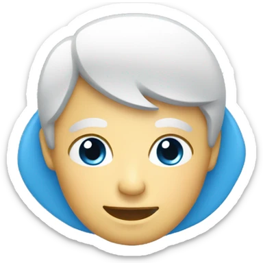 El emoji de reproducir de color azul  sticker