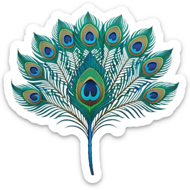 Create an emoji of peacock feather sticker