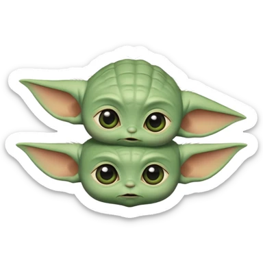 Head of baby Yoda sticker