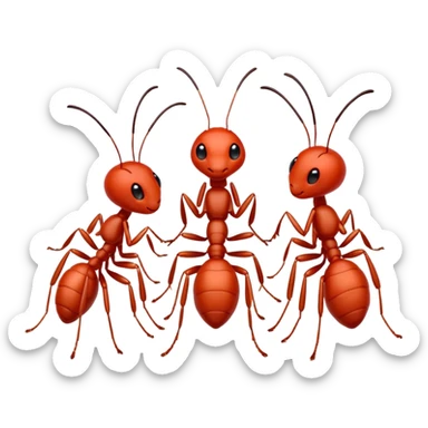 cute red ants sticker