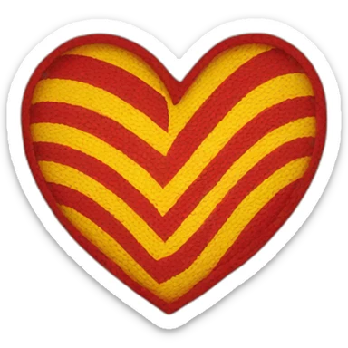 spain colors inside a heart sticker