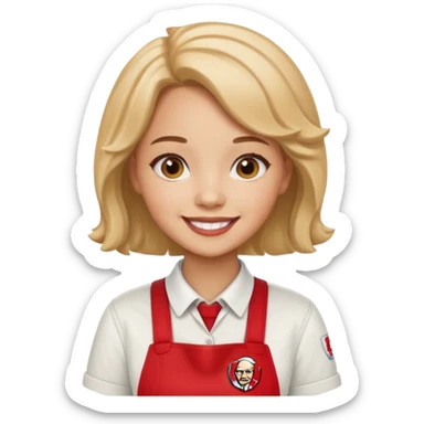 a oversized kfc  girl sticker