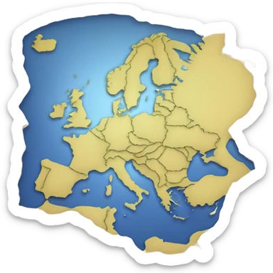 Europe map sticker