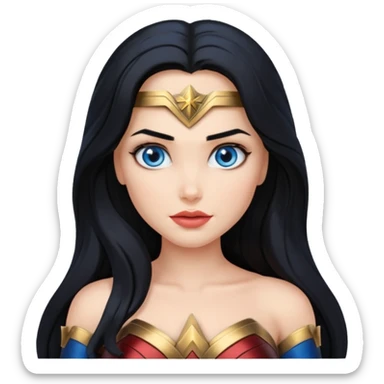 Wonder Woman with blue eyes sticker