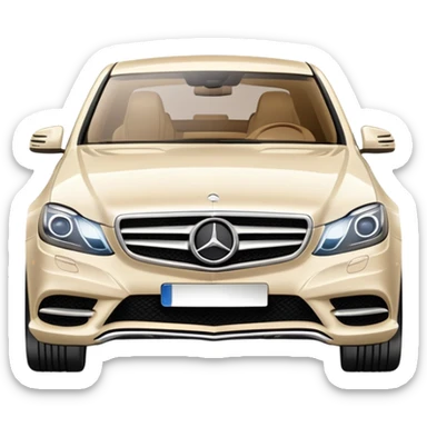 Pale beige Mercedes  sticker