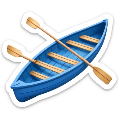 rowing emoji blue boat sticker