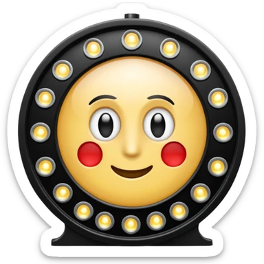 movie number 3 , Bordered with spotlights, shiny round lights sticker