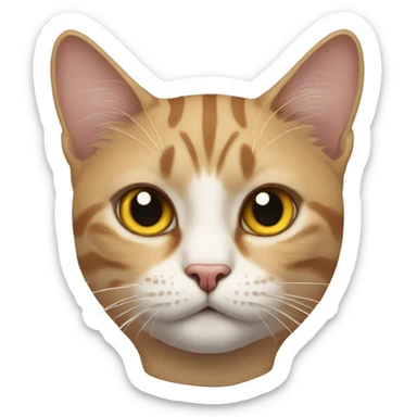 cat emoji with a resting bitch face sticker