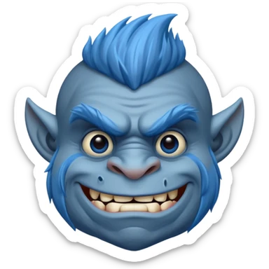Troll blue sticker