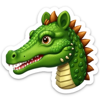 Crocodile horse sticker