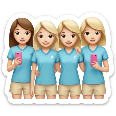 group of cute sorority girls  sticker