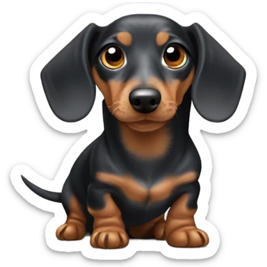 Dapple mini dachshund sticker