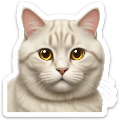 realistic british cat sticker