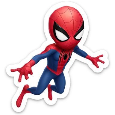 spiderman with pink heart sticker