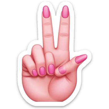 Pink middle finger.  sticker