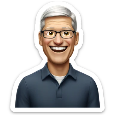 tim cook laughing sticker