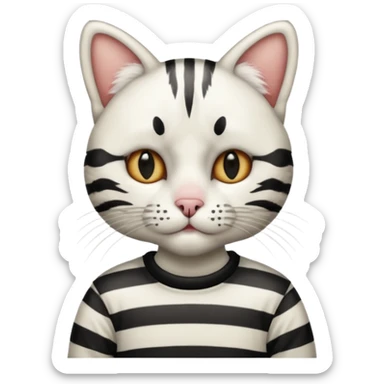 Cat mime performer sticker
