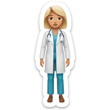 doctora mujer cuerpo completo sticker
