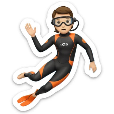 scuba diver sticker
