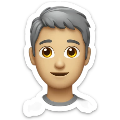 Chat gris avec les yeux écarquillés  sticker