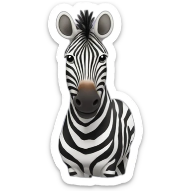 Zebra who’s stripes were blown off sticker