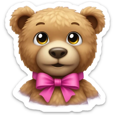 teddy bear with a bow sticker