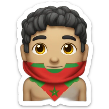 Un creeper avec un maillot du maroc sticker