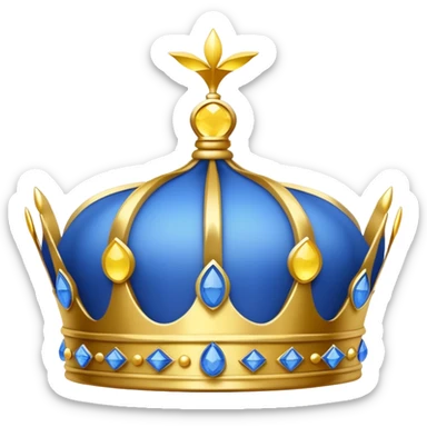 blue crown with lemon sticker
