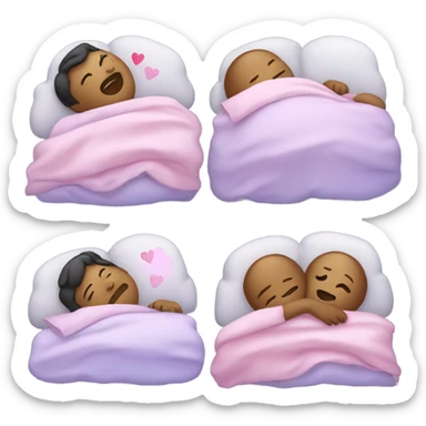 Sleep emoji replace Zzz’s with hearts sticker