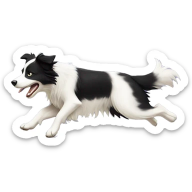 Border collie jumping over anvil sticker