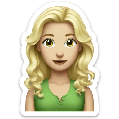 photographer blond green eyes  sticker